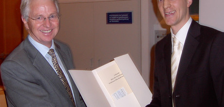 Daniel Siegl (re.) und Uwe Lüders, Vorsitzender der Freundesgesellschaft