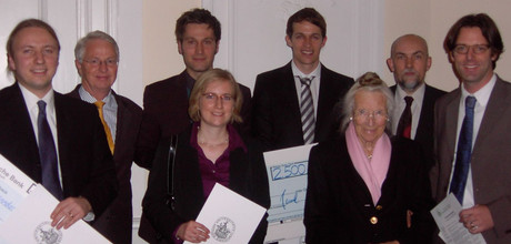 Die Preisträger 2009 mit den Stiftern der Preise *