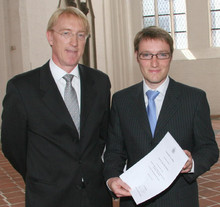 Dr. Björn Machner mit Prof. Dr. Thomas Martinetz