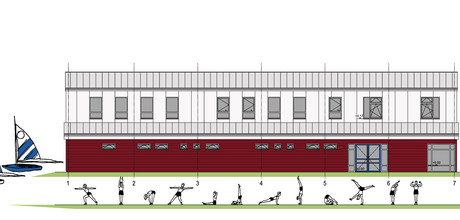 Künftiges Hochschulsportzentrum: Gebäudeansicht